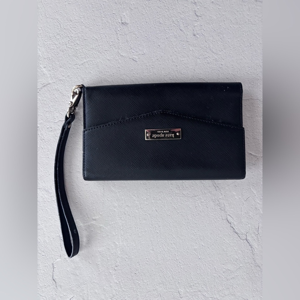 Black Kate Spade Saffiano Wristlet - Picture 3 of 5